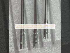 Customized processing of sandblasting scale for stainless steel capillary slotted flared reducing head.