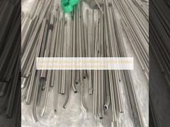 Customized processing of sandblasting scale for stainless steel capillary slotted flared reducing head.