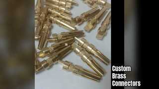 Bagian Konektor CNC Kuningan Kustom